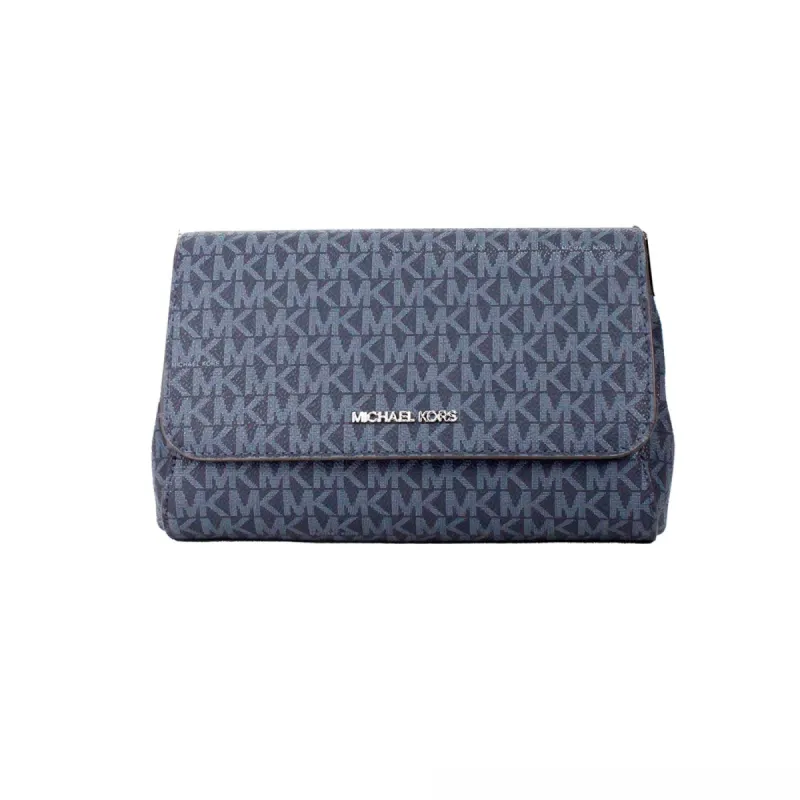 Jet Set Medium Navy Blue PVC Convertible Pouchette Crossbody Bag sold by Louxly