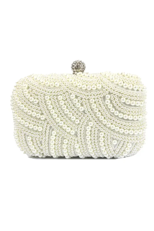 Amazing Pearl With Crystal/Rhinestone Chain Clutches sold by KissProm