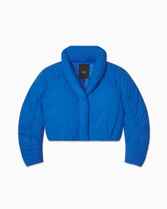 Cropped Puffer Jacket | Cobalt Blue sold by KHY