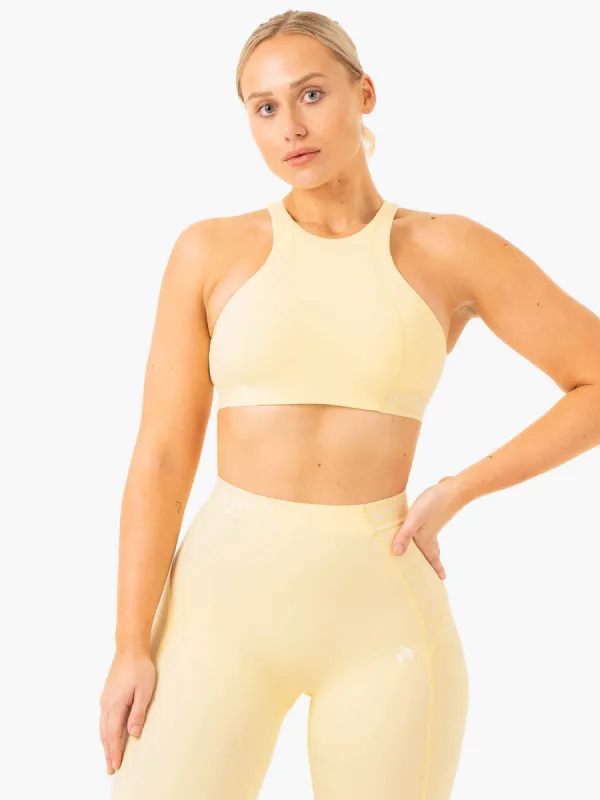 Level Up High Impact Sports Bra - Butter sold by Ryderwear