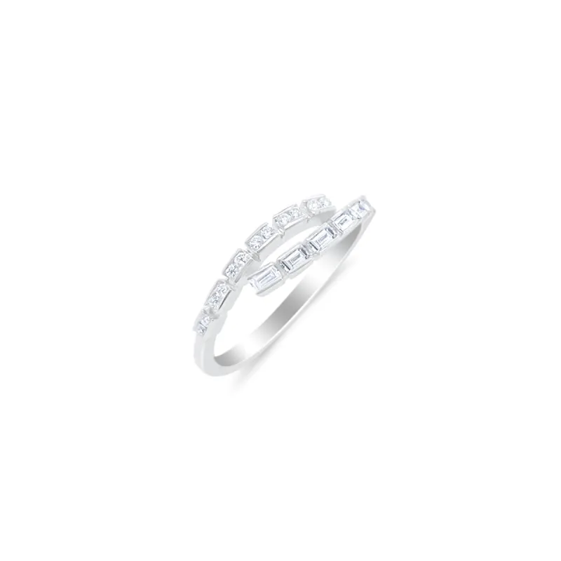 White Gold and Diamond Twist Ring sold by Meira T