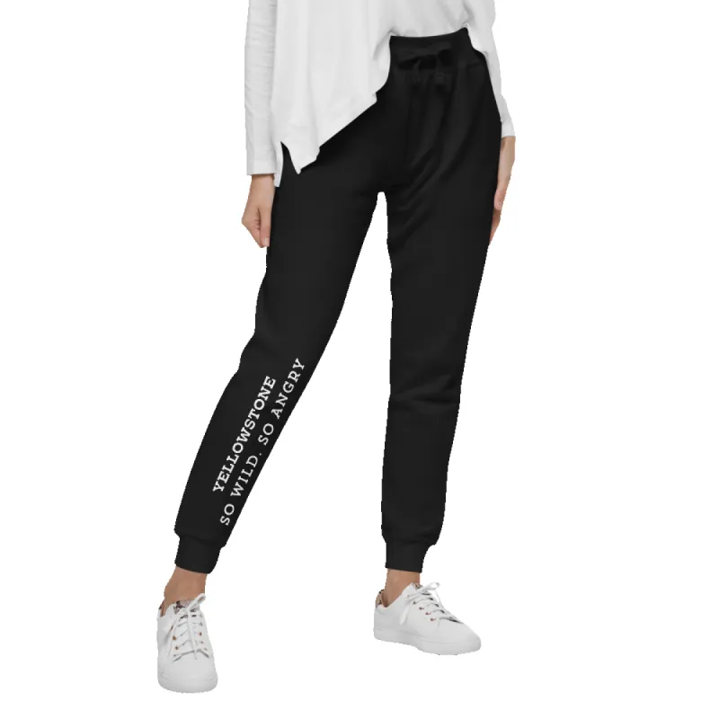 Yellowstone Dutton Ranch So Wild So Angry Unisex Fleece Sweatpants sold by MTV