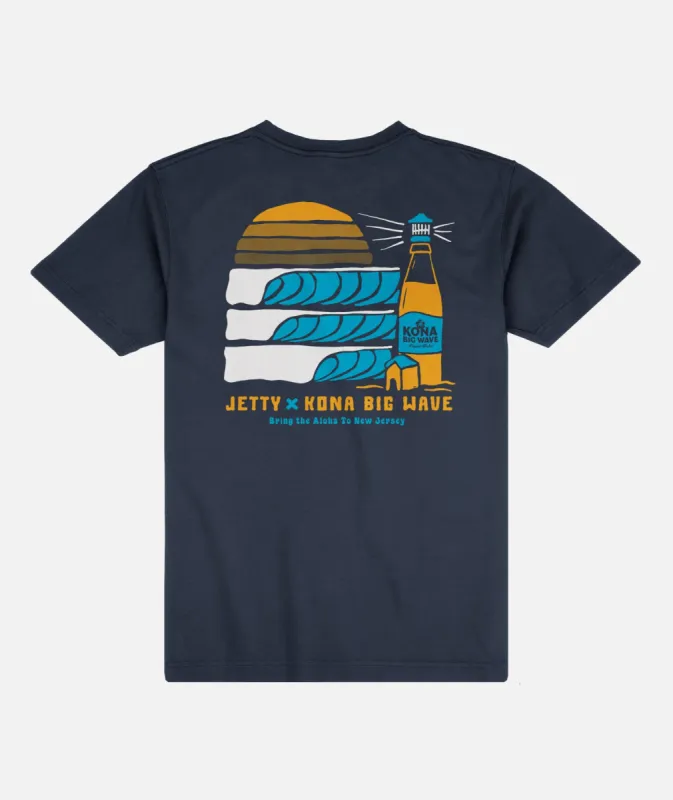 Jetty x Kona Lighthouse Tee - Navy sold by JETTY