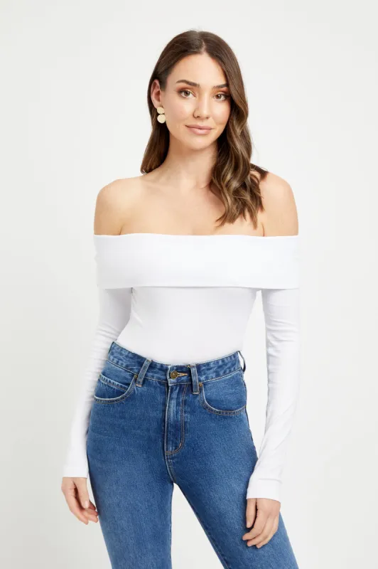 Olivia Off Shoulder Crop sold by Kookai