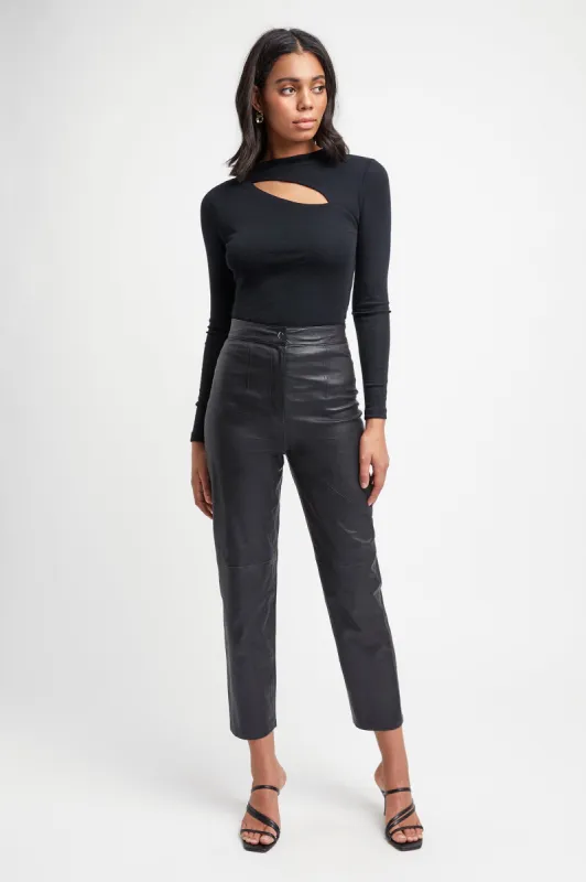 Clemence Leather Trouser sold by Kookai