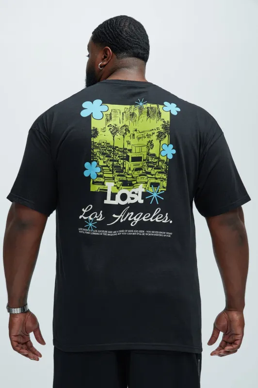 Lost In Los Angeles Short Sleeve Tee - Black sold by Fashion Nova