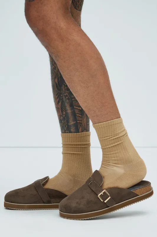 Slide Me Off Clogs - Brown sold by Fashion Nova