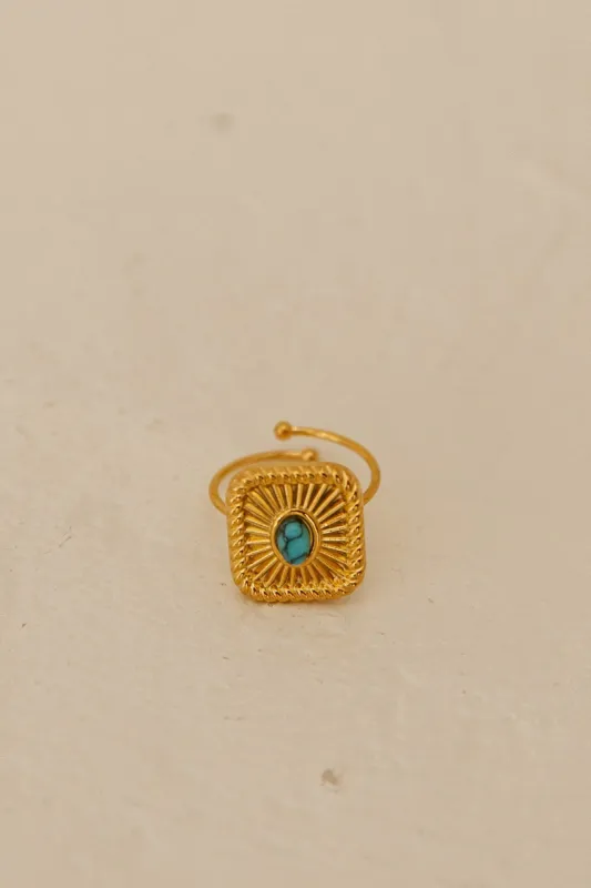 18k Gold Plated Secret Gems Ring Gold sold by Fortunate One