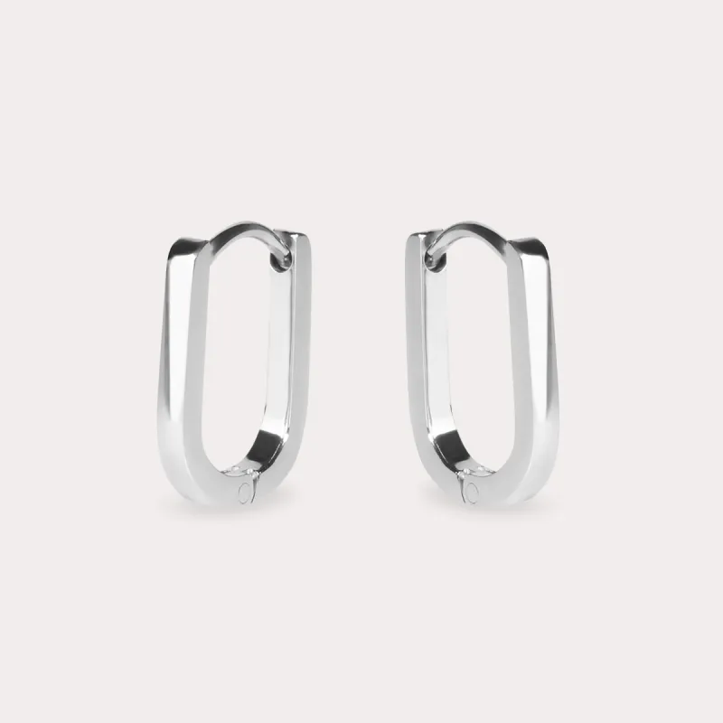 Solene Huggie Earrings - Silver sold by Birdy Grey