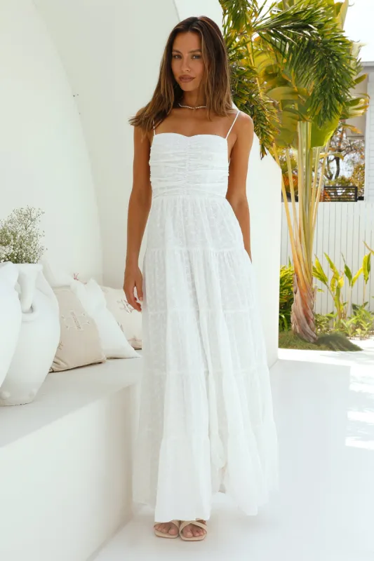 Heavenly Aura Maxi Dress White sold by Fortunate One