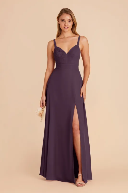 Deborah Chiffon Dress - Plum sold by Birdy Grey