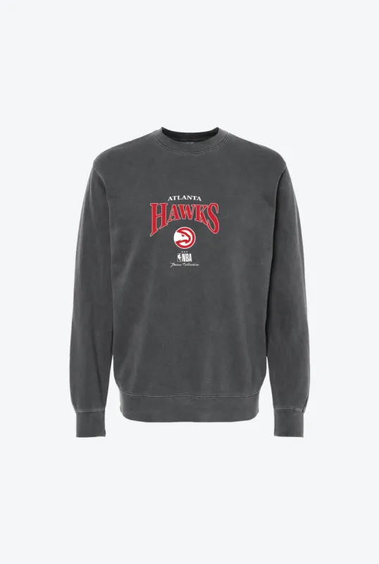Atlanta Hawks Vintage Embroidered Crewneck - Black sold by Peace-Collective