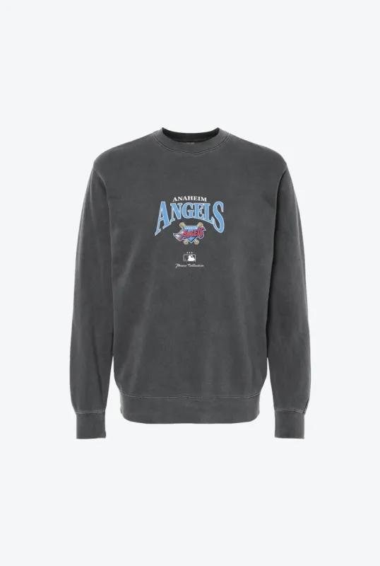 Anaheim Angels Vintage Embroidered Crewneck - Black sold by Peace-Collective