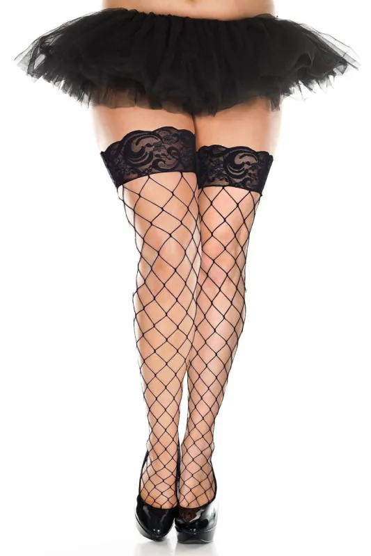 Diamond Net Thigh Hi sold by Shoe Freaks
