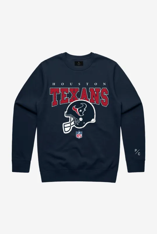 Houston Texans Vintage Crewneck - Navy sold by Peace-Collective