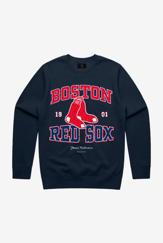 Boston Red Sox Vintage Washed Crewneck - Navy sold by Peace-Collective