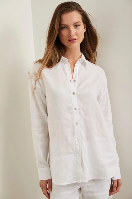 Oversized linen blouse sold by Tristan Style
