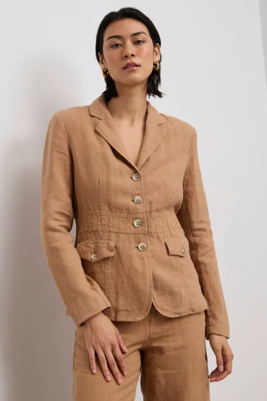 Casual linen blazer sold by Tristan Style