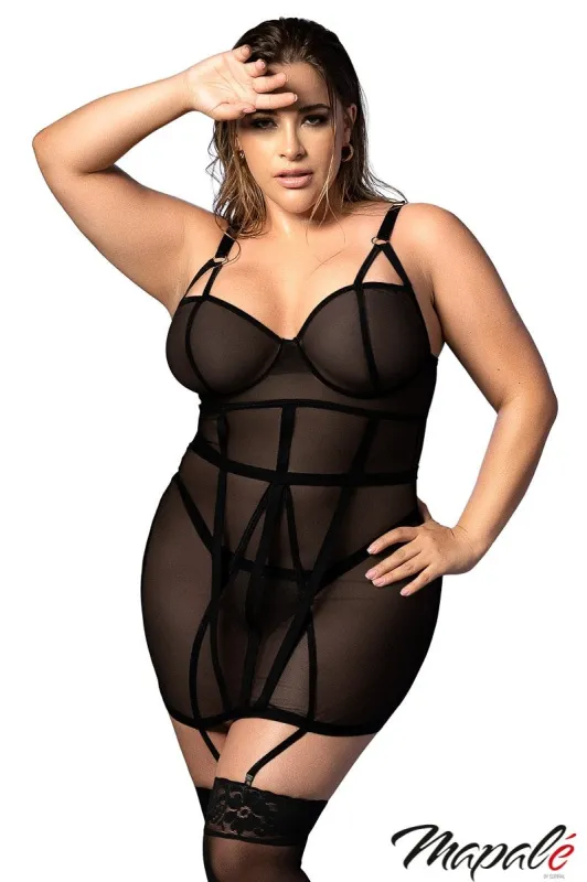 Strappy Garter Chemise sold by Shoe Freaks