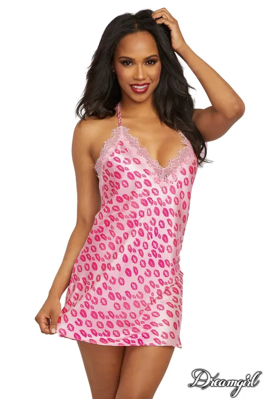Kiss Print Chemise sold by Shoe Freaks