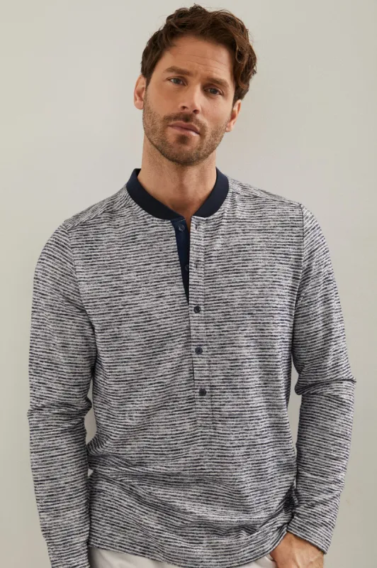 T-shirt with rib collar sold by Tristan Style