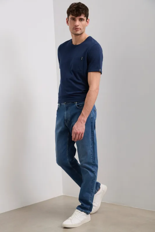 Comfort fit five pocket jeans sold by Tristan Style