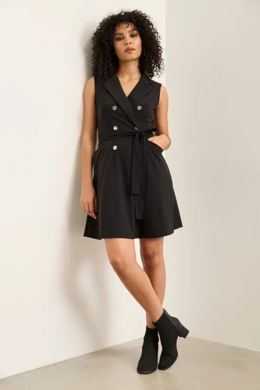 Fit & Flare Sport Chic Dress With Tailored Collar sold by Tristan Style