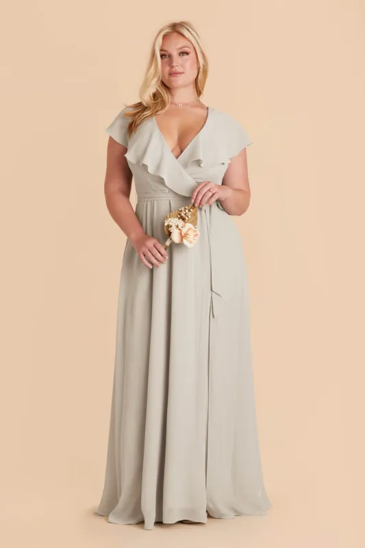 Jackson Chiffon Dress - Dove Gray sold by Birdy Grey