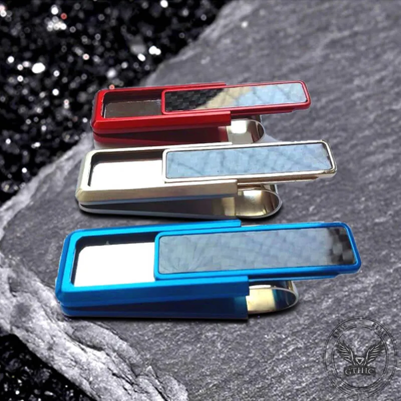 Simple Solid Color Plaid Alloy Money Clip sold by GTHIC