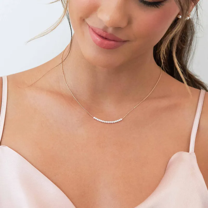 Greenwich Micro Pearl Necklace sold by Birdy Grey