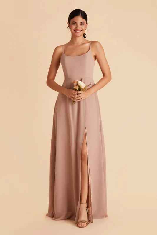 Amy Chiffon Dress - Taupe sold by Birdy Grey