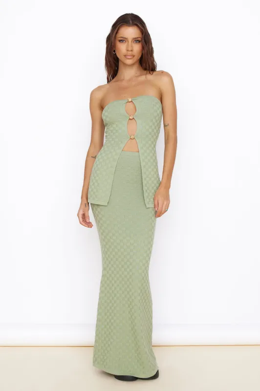 SEVEN WONDERS Wataya Maxi Skirt Sage sold by Fortunate One