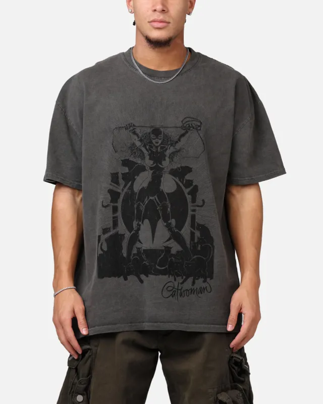 Goat Crew X DC Batman Catwoman Cats Heavyweight T-Shirt Black Wash sold by Culture Kings