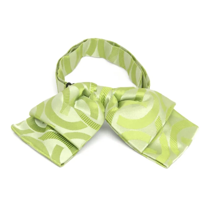 Apple Green Kay Link Pattern Floppy Bow Tie sold by TieMart