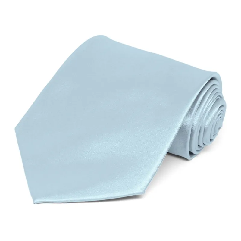 Pale Blue Solid Color Necktie sold by TieMart