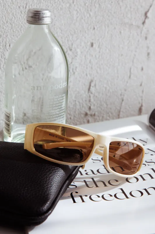 Peta And Jain Tempo Sunglasses Ivory sold by Selfie Leslie