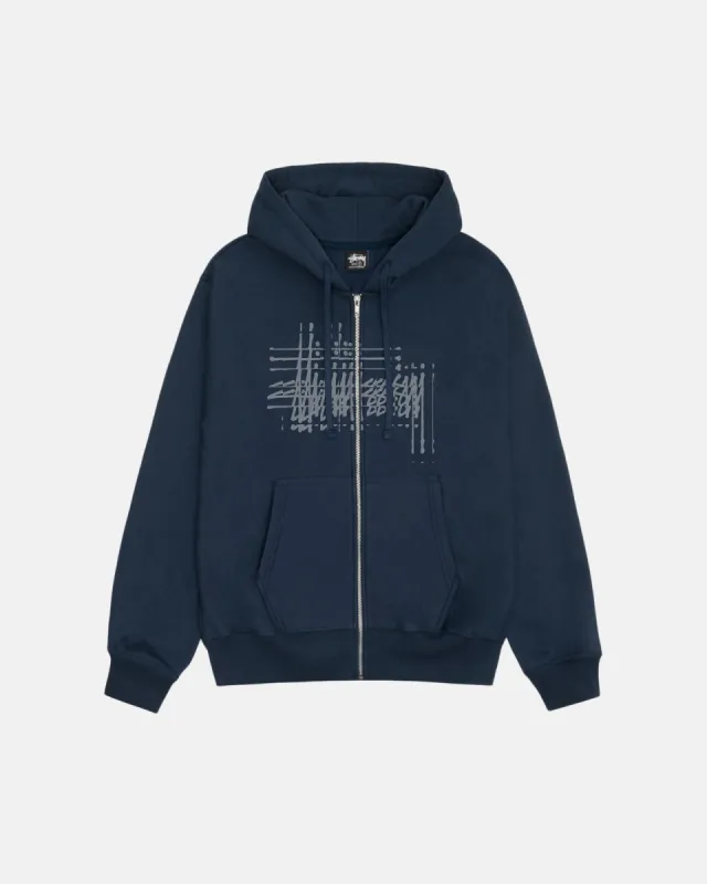 REFRACTED ZIP HOODIE sold by Stussy