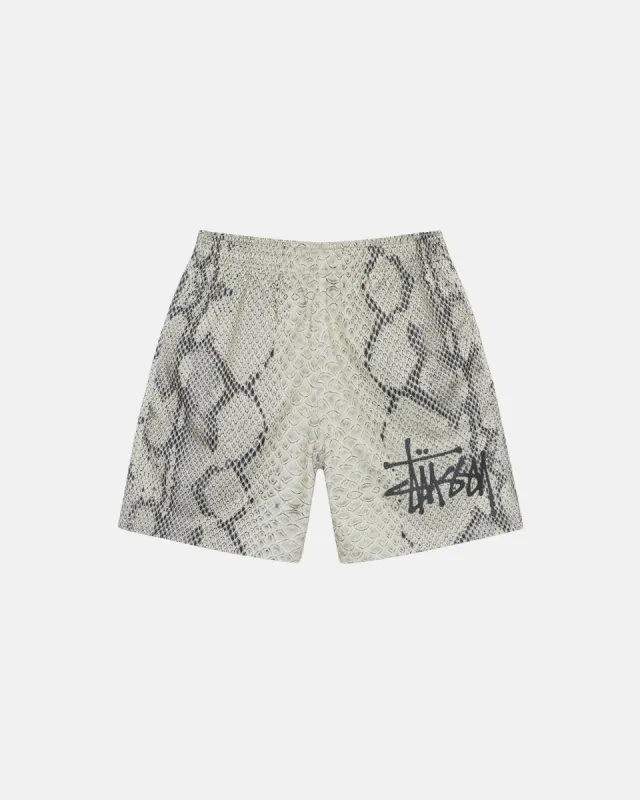 STUSSY 完売品 MESH SHORT BASIC SNAKE Stussy Basic Snake Mesh Short Bone Men's - SS24 - US