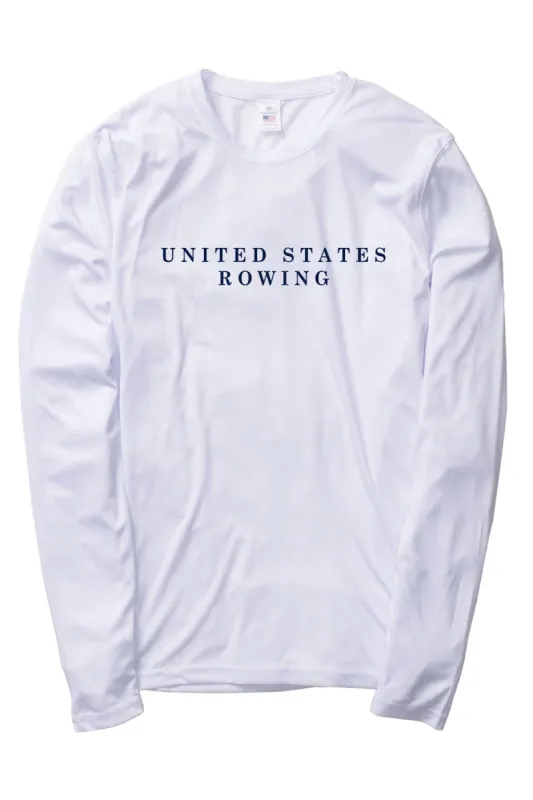 Unisex UV Protection U.S. Rowing and Oar Long Sleeve sold by Boathouse Sports