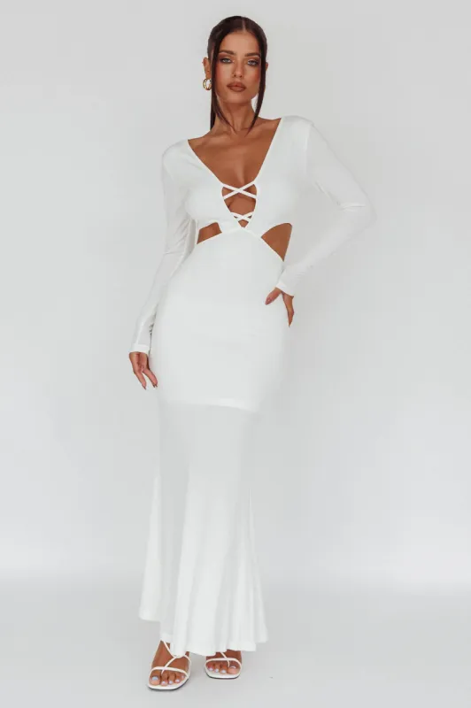 Dress Codes Cut-Out Maxi Dress White sold by Selfie Leslie