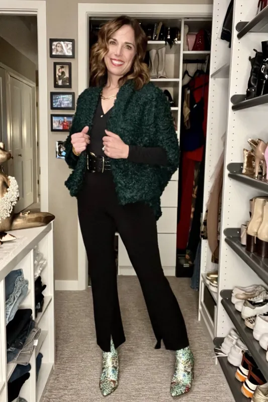 Celeste Cardigan - Emerald Moss sold by Eva Franco