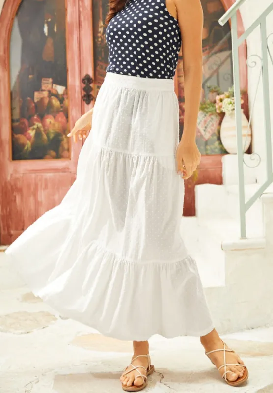 Taste of Tuscany Tiered A-Line Skirt sold by Modcloth