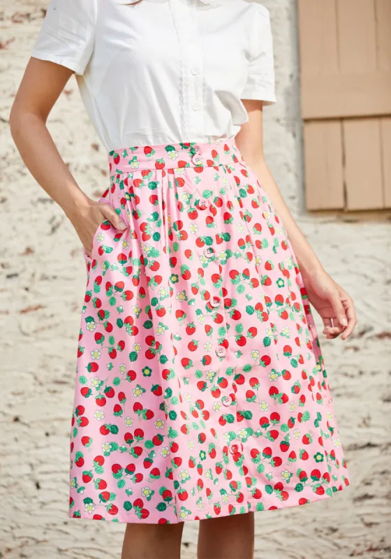 Berries & Blossoms A-Line Skirt sold by Modcloth