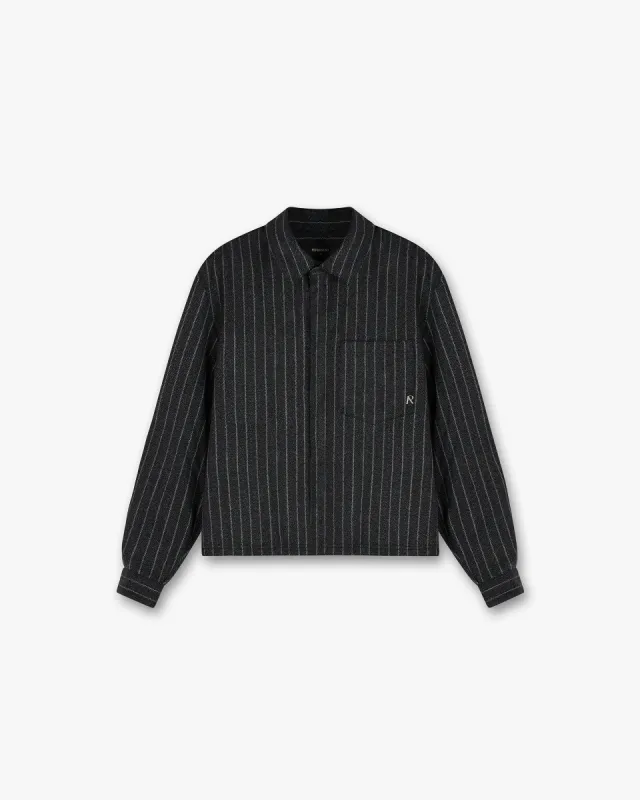 Cropped Dress Shirt - Black Pinstripe sold by Represent