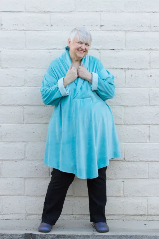 Swing Sweater with Wrap Collar sold by Love Your Peaches