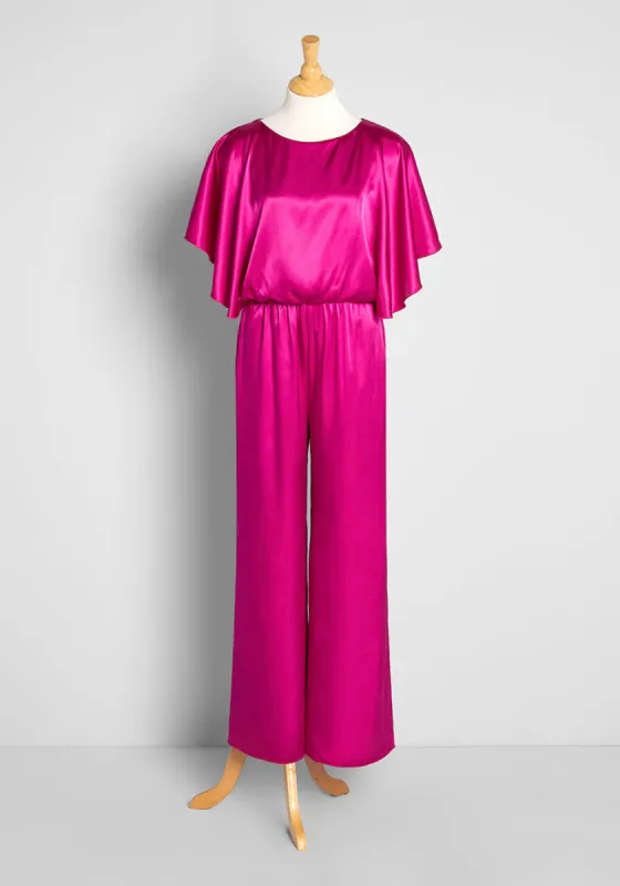Flashy Fuchsia Flashback Jumpsuit sold by Modcloth