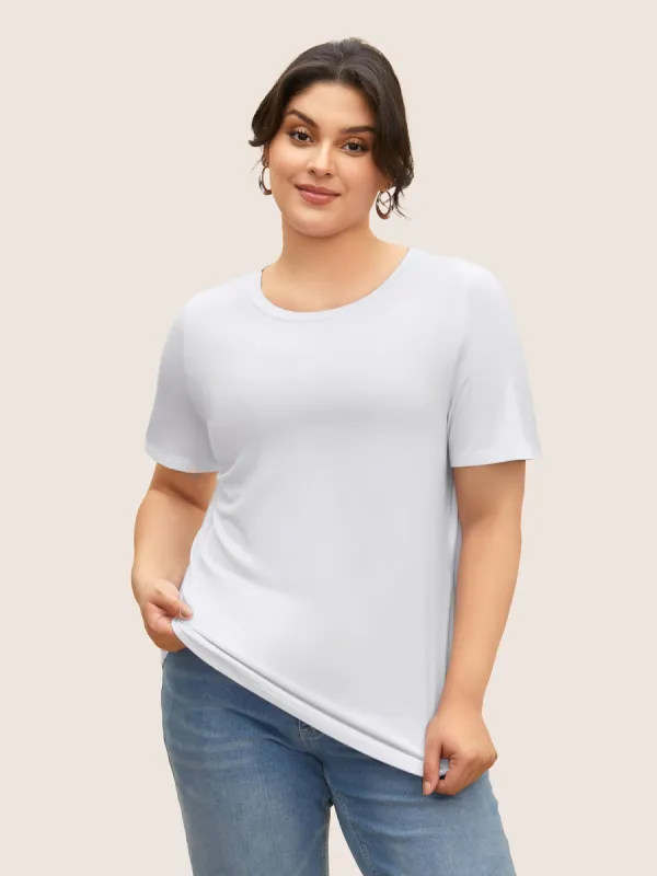 Supersoft Essentials Solid Basic Knit T-shirt sold by Bloomchic