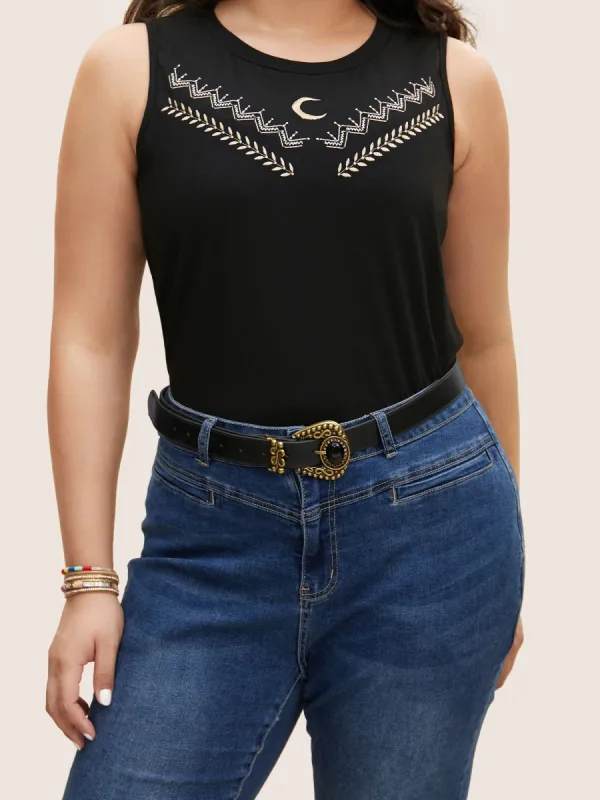 Boho Geometric Buckle Vntage Style Belt sold by Bloomchic