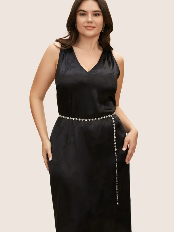 Heart Cubic Zirconia Fashionable Chain Belt sold by Bloomchic