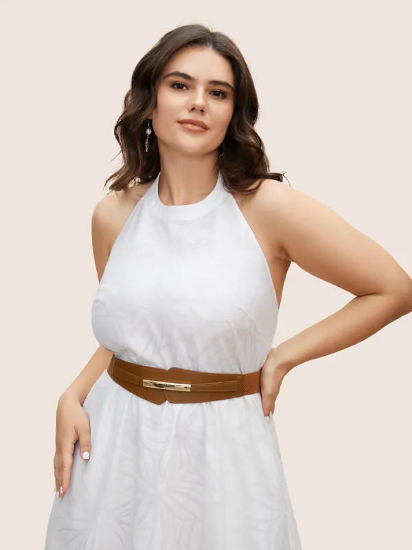 Buckle Detail Elastic Waist Belt sold by Bloomchic